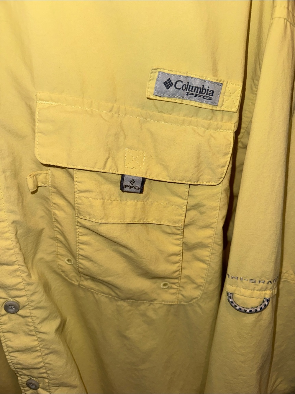 Columbia PFG Bahama II Yellow Omni Shade Fishing Shirt Long Sleeve FM7048 - Picture 2 of 16